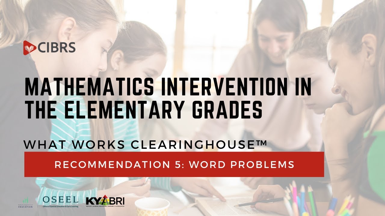 Recommendation 5: Word Problems