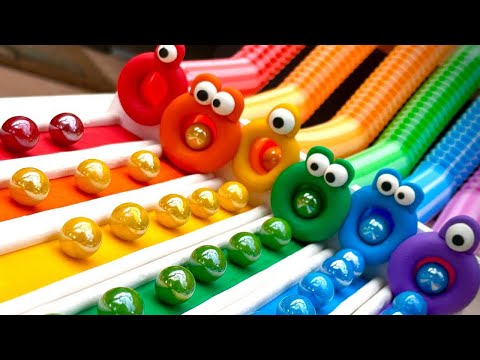 Marble Run Race 1000 Marbles Rain Gutter VS Mega Whirlpool ASMR Amakandu