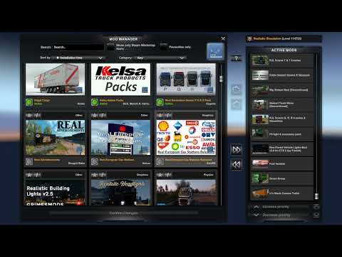 Euro Truck Simulator 2 1.44 Mod List | Realistic Simulation