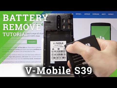 How to Remove Battery in V-MOBILE S39 - Take Out the Battery