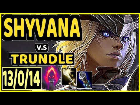 CHASESHACO (SHYVANA) vs TRUNDLE - 13/0/14 KDA JUNGLE GAMEPLAY - NA Ranked GRANDMASTER