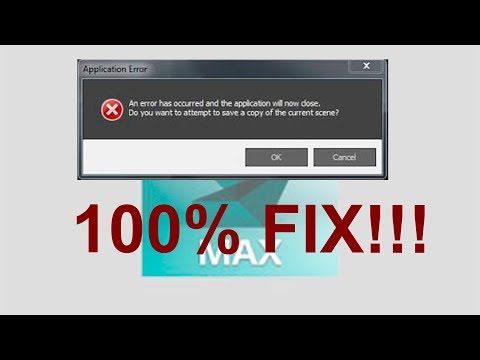 3D Max 2018-19 | How to fix problem: 'An error has occurred and the application will now close'