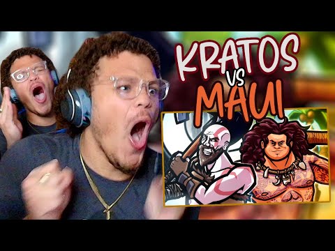 OKAYYY, I GET IT NOWWW THIS IS SO HEATTTT!!! KRATOS VS MAUI RAP BATTLE REACTION!!!
