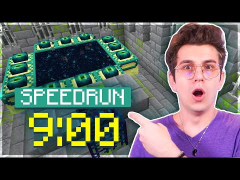 I FINISHED MINECRAFT IN 9 MINUTES! SEED WORLD RECORD!