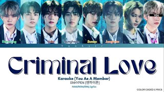 Download lagu [KARAOKE] ENHYPEN 'Criminal Love' - You As A Member || 8 Members Ver. mp3