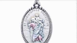 Sterling Silver St. Christopher Women's Key Ring | The Catholic Company
