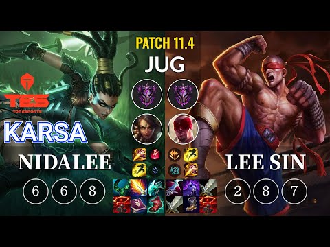 TES Karsa Nidalee vs Lee Sin Jungle - KR Patch 11.4