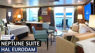 HAL Eurodam | Neptune Suite Walkthrough Tour & Review 4K | Holland America Cruise Line