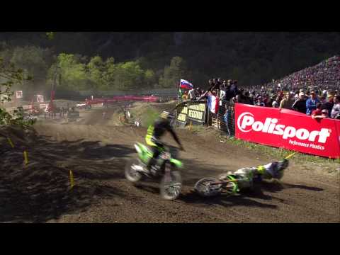 Max Anstie crash MXGP of Trentino 2015 - motocross