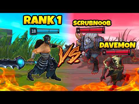 WHEN THE RANK 1 TRYND MEETS SCRUBNOOB AND DAVEMON IN HIGH ELO! (LITERAL BLOODBATH)