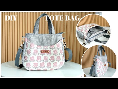 How To Make Tote Bag With Pockets | DIY Tote Bag Tutorial With Pockets