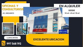 Alquiler de Oficinas/Consultorios en Av. Angamos