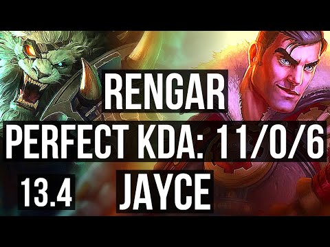 RENGAR vs JAYCE (TOP) | 11/0/6, 2.3M mastery, Legendary, 700+ games | KR Master | 13.4