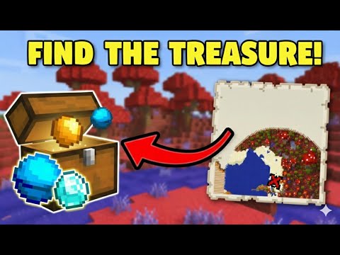 How to Find & Use a TREASURE MAP in Minecraft (Buried Treasure Guide)