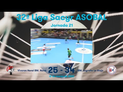 32ª Liga Sacyr ASOBAL J21: Viveros Herol BM. Nava - BM. Logroño La Rioja 25-34
