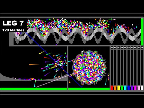 Decisive First Half - Proliferation Team Marble Race 2 in Algodoo