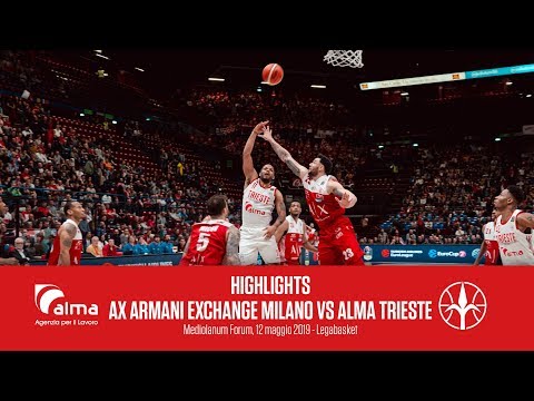 Highlights AX Armani Exchange Milano vs  Alma Pallacanestro Trieste