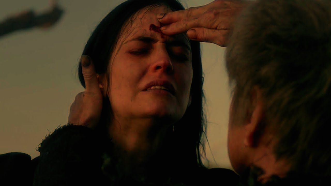 A woman harbors a fallen angel within her, attracting a vampire who starts to follow her.