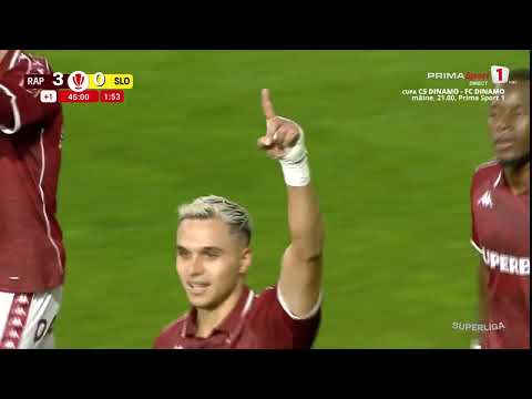 GOOOL! Rapid - Unirea Slobozia 3-0. Cristi Manea marchează în minutele adiționale ale primei reprize