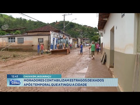 Chuva em Jaguaraçu: Moradores Contabilizam Estragos deixados após Temporal que Atingiu a Cidade.