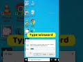 Open Word Using Run Command Windows Shorts