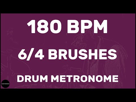 6/4 Brushes | Drum Metronome Loop | 180 BPM