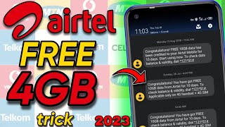 Airtel FREE 4GB data trick 2023 #airtel #freedata