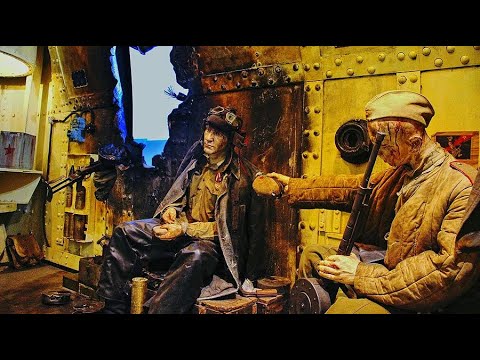 SOVIET ARMORED TRAIN OF THE SECOND WORLD WAR FROM THE INSIDE !!!!