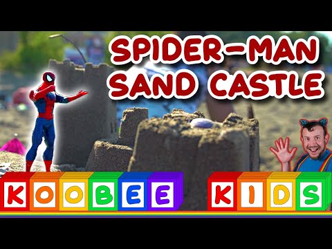 Kids Spider-man Sandcastle 🏰 Iron Man Sand Castle destroyed by Children 🏰