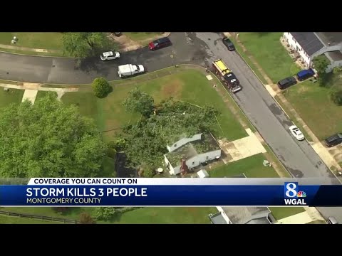 Storms kill three people in Montgomery County, Pennsylvania