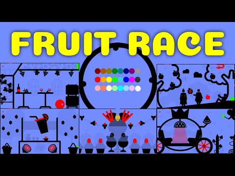 24 Marble Race EP. 64: Fruit Race (by Algodoo)