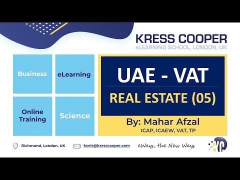 UAE VAT(07)I VAT On Real Estate (05) I Input Tax Recovery I Input Tax Claim I Mahar Afzal