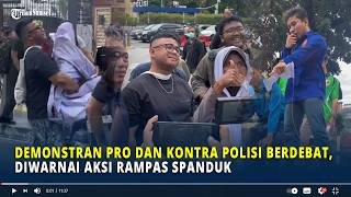 Download lagu Demonstran Pro dan Kontra Polisi Berdebat, Diwarnai Aksi Rampas Spanduk mp3