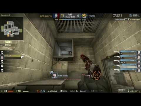 CS:GO - Dennis Insane Pistol ACE vs G2 @ ESL Pro League Semi-Final