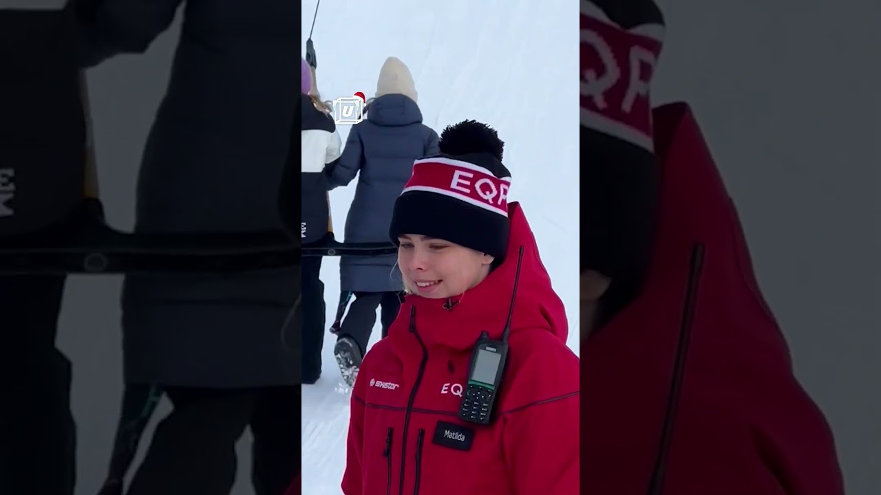 Taking a ski lift without ski's 😂🎿                🎥: N Strandanäs via ViralHog