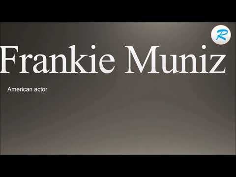 How to pronounce Frankie Muniz