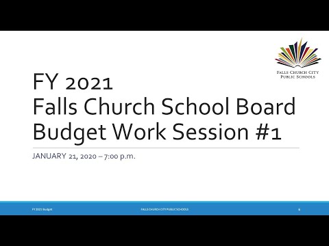 Falls Church School Board Budget Work Session #1