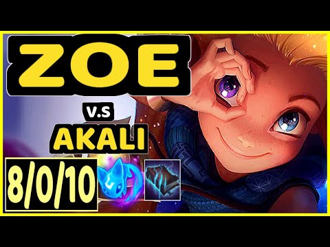 STROMPEST (ZOE) vs AKALI - 8/0/10 KDA MID CHALLENGER GAMEPLAY - NA