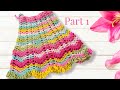 Crochet Kids 5 To 7 Years Old Poncho Skirt Crochet Little Girl Skirt Part 1