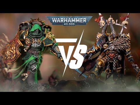 NEW Dark Angels Vs NEW Chaos Space Marines: 2000pts Warhammer 40K Battle Report