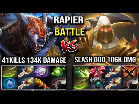 BATTLE OF RAPIER Craziest Late Game 134k Dmg Enrage Ursa Vs 106k Dmg Blade Master Juggernaut DotA 2