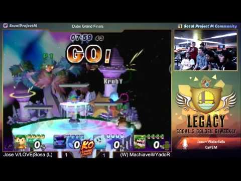 Legacy Vol  6- Doubles: Jose V (Ness) & Sosa (Wario) Vs Machiavelli (Ivysaur) & Yador (Kirby)