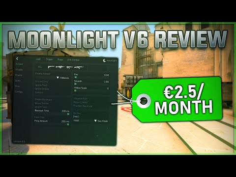 Moonlight V6 Review/Showcase | CHEAP CSGO LEGIT/HVH CHEAT