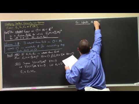 Differential Geometry: adapted frames for surfaces, 4-7-21 part 2