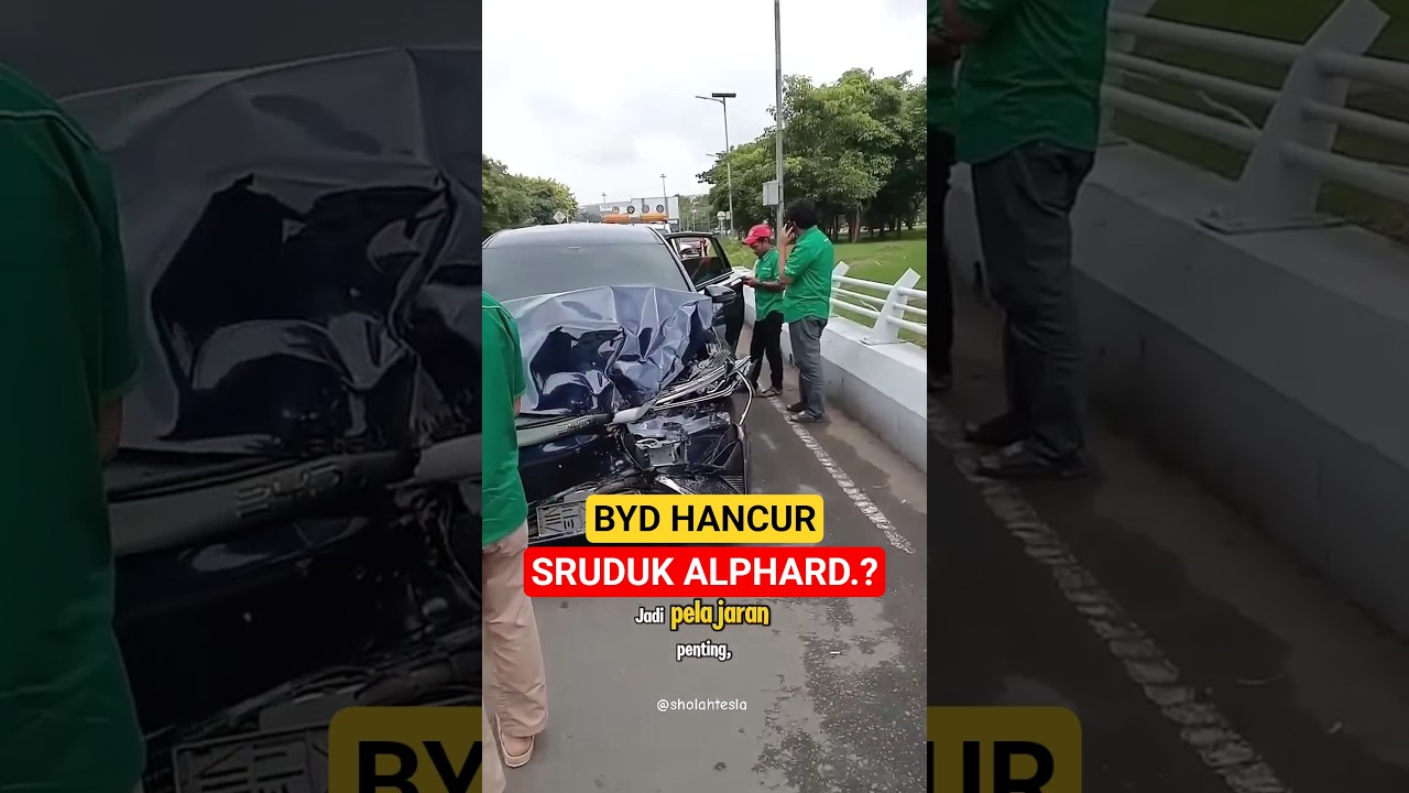 BYD Hancur, BYDM6 rangka chasisnya buruk? vs Alphard #rekomendasiyoutube #ytshort #byd #mobillistrik