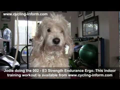 Jodie doing the 002 – E3 Strength Endurance Ergo Indoor cycling training workout