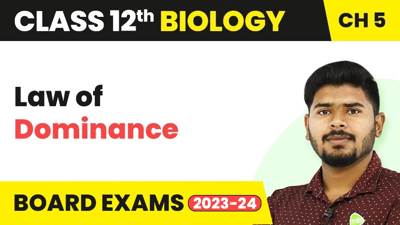 Law of Dominance - Principles of Inheritance and Variation | Class 12 Biology (2022-23)