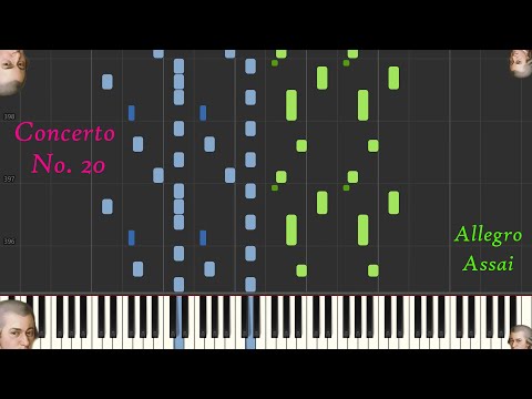 W. A. Mozart - Piano Concerto No. 20 (Rondo, Allegro assai) [Piano solo tutorial]