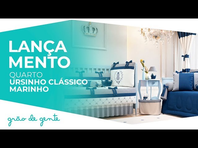 Quarto de Bebê Ursinho Clássico Marinho - Grão de Gente