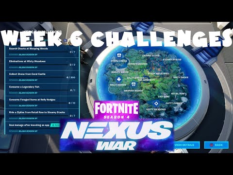 (Chapter 2) ALL Week 6 Challenges Guide - Season 4 - Fortnite Battle Royale (Wolverine Unlock)